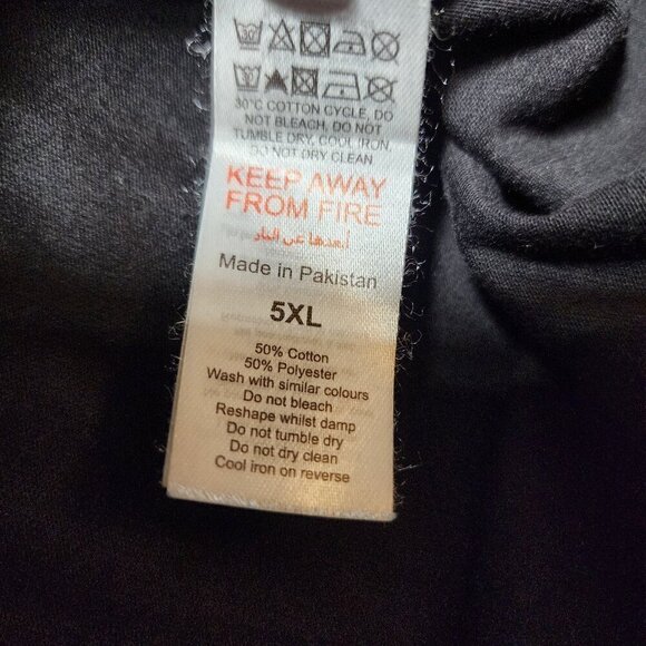 MAN BoohooMan Shirt 5XL Black Button Up Down Cotton Blend Preppy Lightweight - Picture 5 of 7